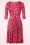 Vintage Chic for Topvintage - Ditsy Heart Swing Kleid in Rot und Pink
