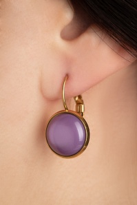 Urban Hippies - Goldplated Dot Earrings in Purple