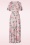 Vintage Chic for Topvintage - Eleanor Floral Glitter Maxi Dress en Rose