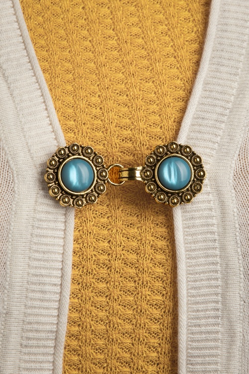 Urban Hippies - Vest Clips in Gold and Fjord Blue