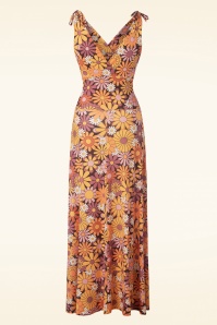 Vintage Chic for Topvintage - Grecian Flower Maxi Kleid in Orange 2