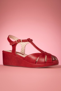 B.A.I.T. - Kira Wedge Sandals in Red 2