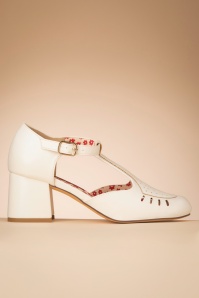 B.A.I.T. - Chloe T-Strap pumps in wit 2