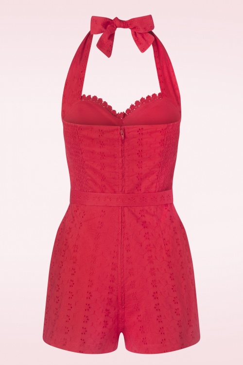 Timeless - Raven Playsuit in Red 4