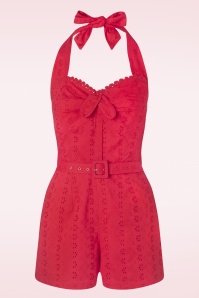 Timeless - Raven playsuit in rood 2