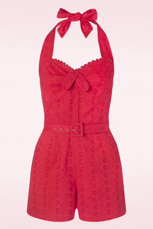 Timeless - Raven playsuit in rood 2