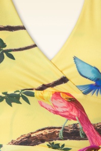 Vintage Chic for Topvintage - Irene Birds swing jurk in geel 3