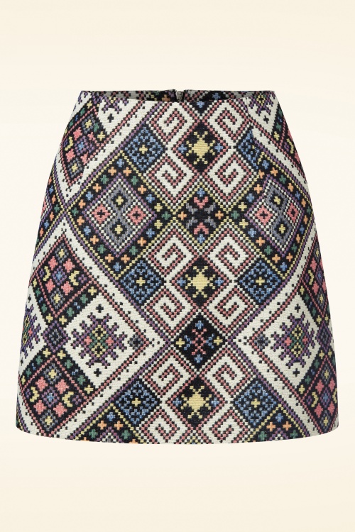 Louche - Aubin Tex Mex Jacquard Skirt in Multi