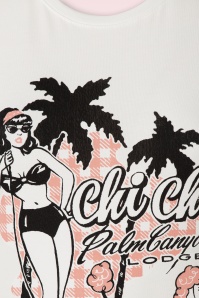 Queen Kerosin - Chi-Chi-Beach-Poodle-T-Shirt in Weiß 3