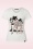 Queen Kerosin - T-Shirt Chi Chi Beach Poodle en Blanc