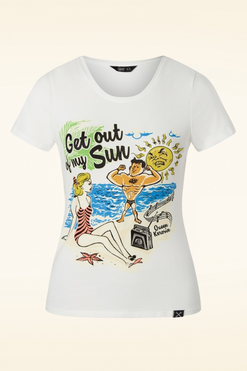 Queen Kerosin - Get Out Of My Sun T-Shirt in White