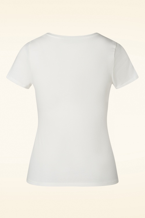 Queen Kerosin - T-shirt Get Out Of My Sun en Blanc 2
