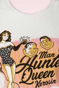 Queen Kerosin - Man Hunter T-shirt in wit 3