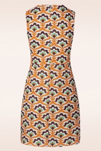 Vintage Chic for Topvintage - Dixie retro jurk in oranje floral 4