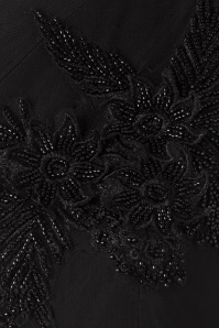 Rebel Love Clothing - Sabrina Beaded Tulle Sash Pencil Dress in Black 5