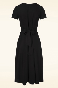 Collectif Clothing - Riley Flared Dress in Black 3