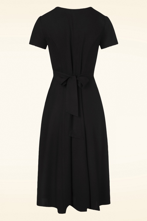Collectif Clothing - Riley ausgestelltes Kleid in Schwarz 3