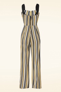 Banned Retro - Stripe and Sail Jumpsuit in Yellow 2
