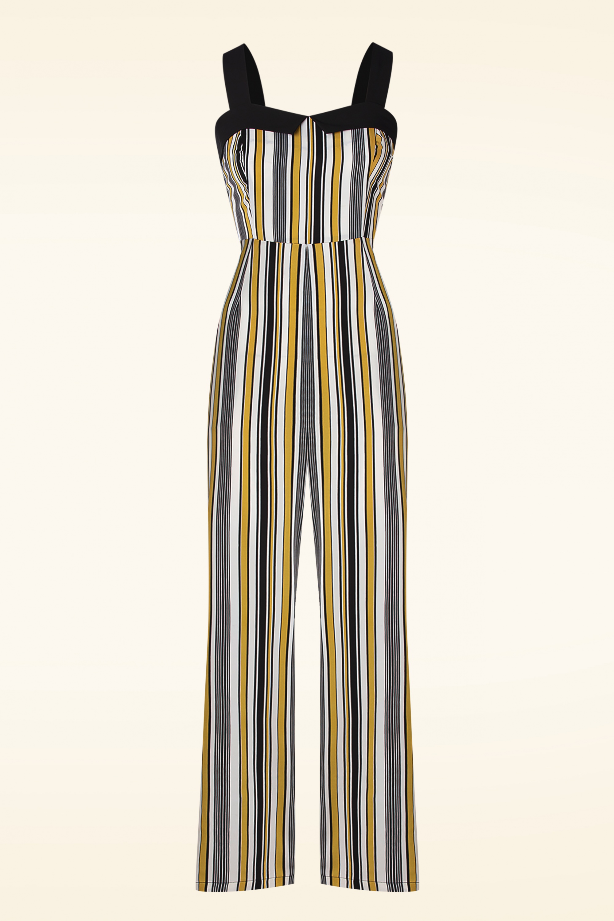 Banned Retro - Stripe and Sail jumpsuit in geel