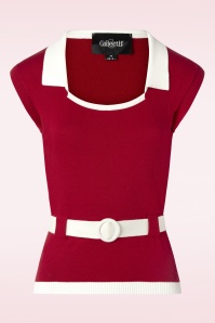Collectif Clothing - Pull Norma en Rouge
