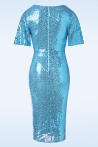 Rebel Love Clothing - Million dollar baby jurk in baby blauw  4