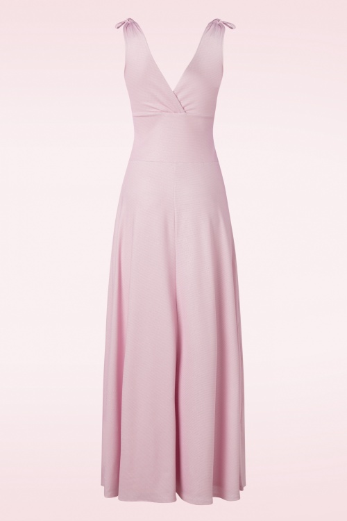 Vintage Chic for Topvintage - Grecian Glitter Maxi Dress in Rose Shadow 2