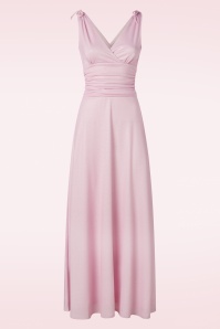 Vintage Chic for Topvintage - Grecian Glitter Maxi Kleid in Rose Shadow