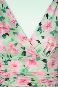 Vintage Chic for Topvintage - Grecian Floral Swing Kleid in Mint und Pink 3