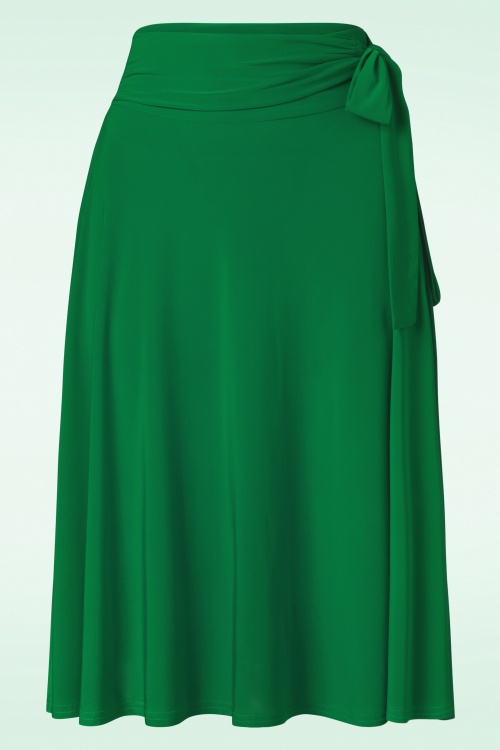 Vintage Chic for Topvintage - Ally swing rok in groen 2