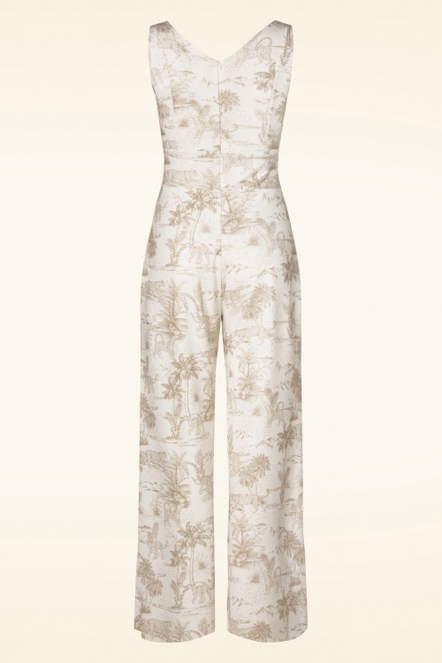 Vintage Chic for Topvintage - Safari Jumpsuit in Off White 2