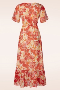 Smashed Lemon - Patricia Floral Maxi Dress in Orange 4