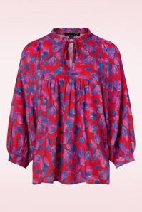 Banned Retro - Heart On Her Sleeve blouse in blauw
