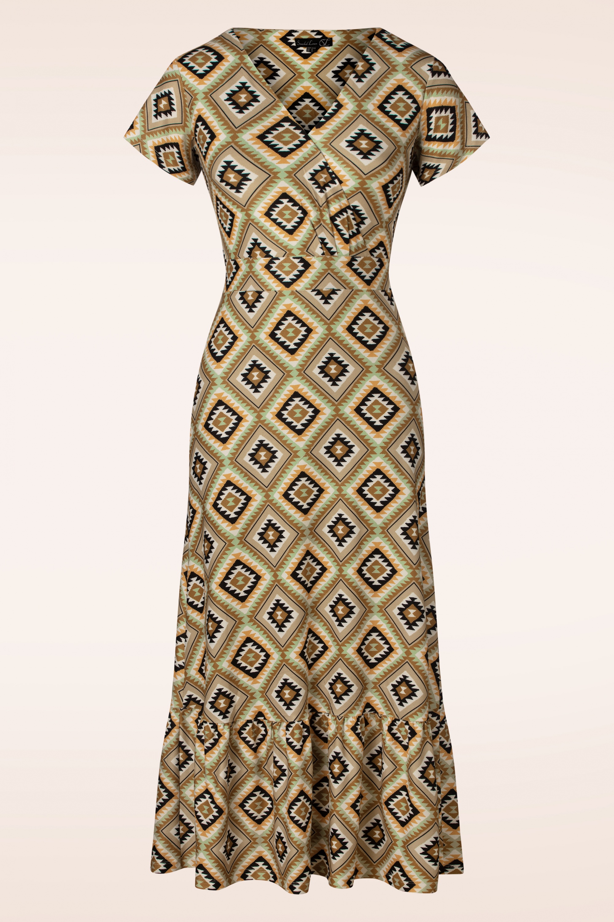 Smashed Lemon - Anna Aztec maxi jurk in multi 2