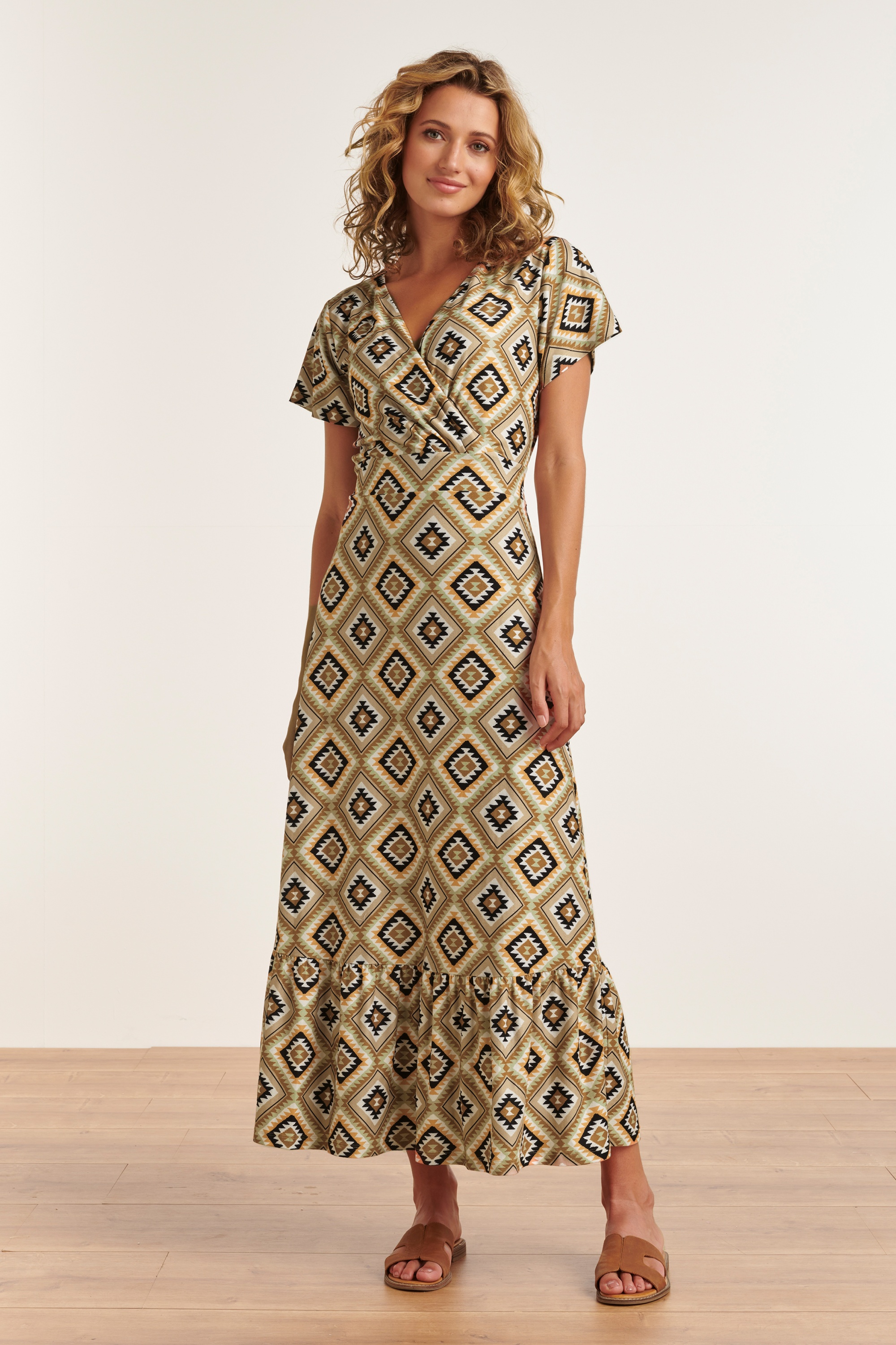 Anna Aztec Maxi Kleid in Multi