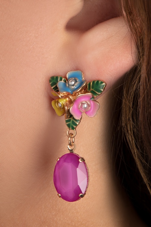 Lovely - Peony Flowers Stud Earrings