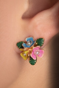 Lovely - Peony Flowers Stud Earrings