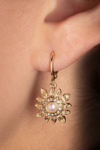 Lovely - Sunflower Earrings in Gold