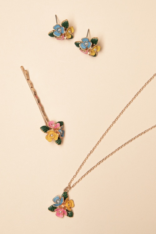 Lovely - Peony Flowers Pendant Necklace 2