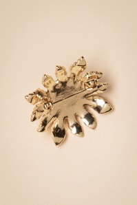 Lovely - Small Sunflower Brooch in Gold 2