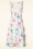 Vintage Chic for Topvintage - Riley flower swing jurk in gebroken wit 2