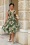 Miss Candyfloss - Poria Asparagus silky zomer jurk in olijf 2