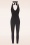 Vintage Chic for Topvintage - Cher halter jumpsuit in zwart