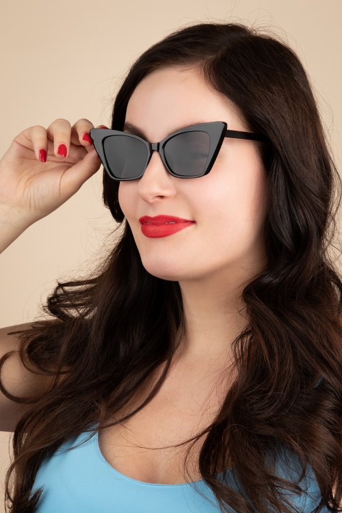 Collectif Clothing - Mazel Cat Eye Sunglasses in Black 2