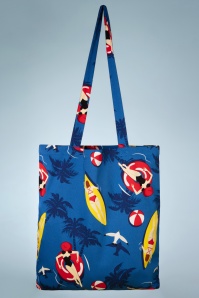 Collectif Clothing - Surfing Tote Bag in Blue 2