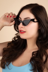 Collectif Clothing - Sandra Cat Eye Sunglasses in Black