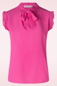 20to - Bow Tie Blouse in Fuchsia