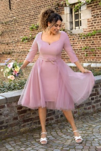 Vintage Diva  - The Patrizia Pencil Dress in Blush Pink 3