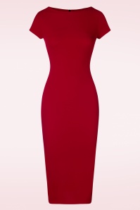 Vintage Chic for Topvintage - Schlichtes Kleid in Rot
