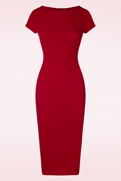 Vintage Chic for Topvintage - Plain Dress in Red