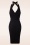 Vintage Chic for Topvintage - Cher halter pencil jurk in zwart 2
